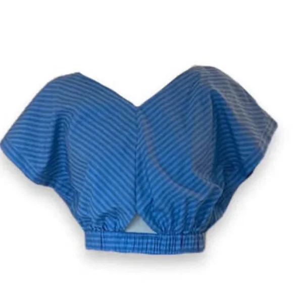 NWT Proche Cotton Bubble Top in Lagoon Stripe - Picture 2 of 2